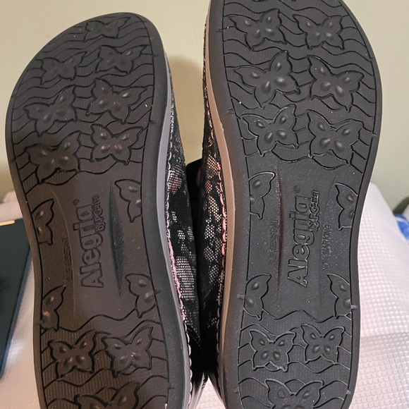 Alegria Black and Pink Floral Sneakers - Picture 6 of 7